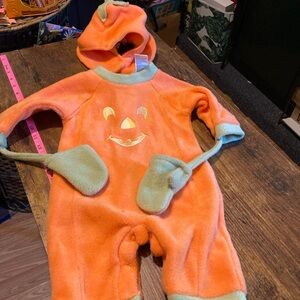 Little Me baby pumpkin fleece costume